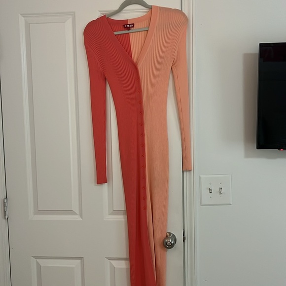 Staud shoko color block ribbed sweater dress - Picture 2 of 3